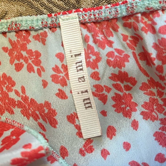 miami Cami Dress Coral Cream Spaghetti Straps Feminine Summer Sundress USA - Picture 2 of 6